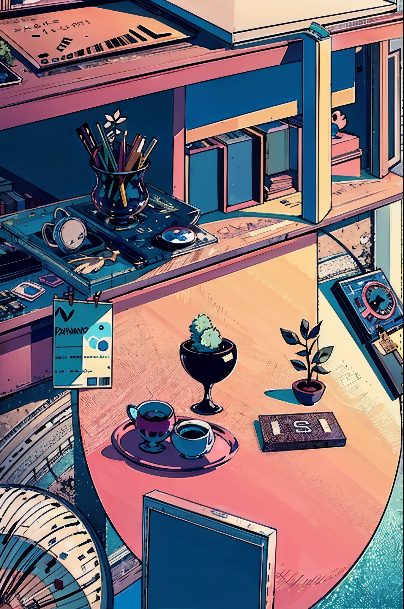 Table of glamorous colors, with the name of Sherini, secretly, Shahraspid.