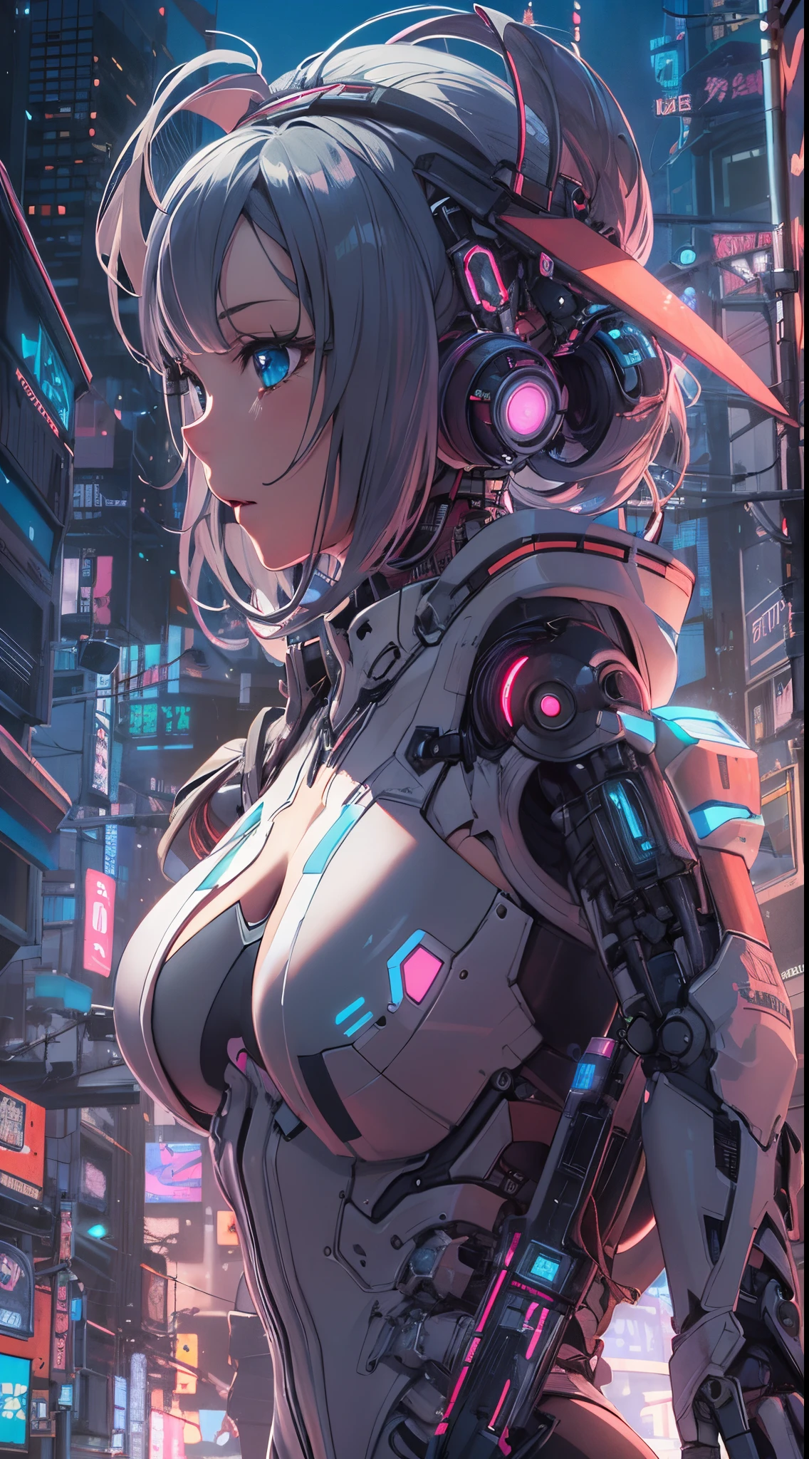 unreal-engine:1.4,hyper HD,Best quality:1.4, フォトリアリスティック:1.4, skin texture:1.4, tmasterpiece:1.8,Anime girl in futuristic costume posing in the city at night, Cyberpunk anime mecha girl, Cyberpunk Anime Digital Art, UnderwearAnimeCyberpunkArt, cyberpunk anime girl, cyberpunk anime girl girl, Cute robot girl, Best anime 4K Konachan wallpaper, an oppai cyberpunk, digitl cyberpunk - anime art, cyberpunk anime art, Mecha network armor girl, Perfect anime robot woman,Beautiful slender hands,