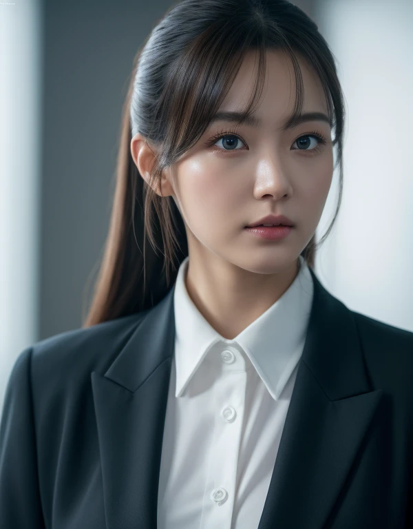 Ultra Detail, High resolution, ultra-detailliert, Best Quality, amazing, of the highest quality,统一 8k 壁纸, Cinematic lighting, japanes,OL,In the office,Recruit Suit,27yo