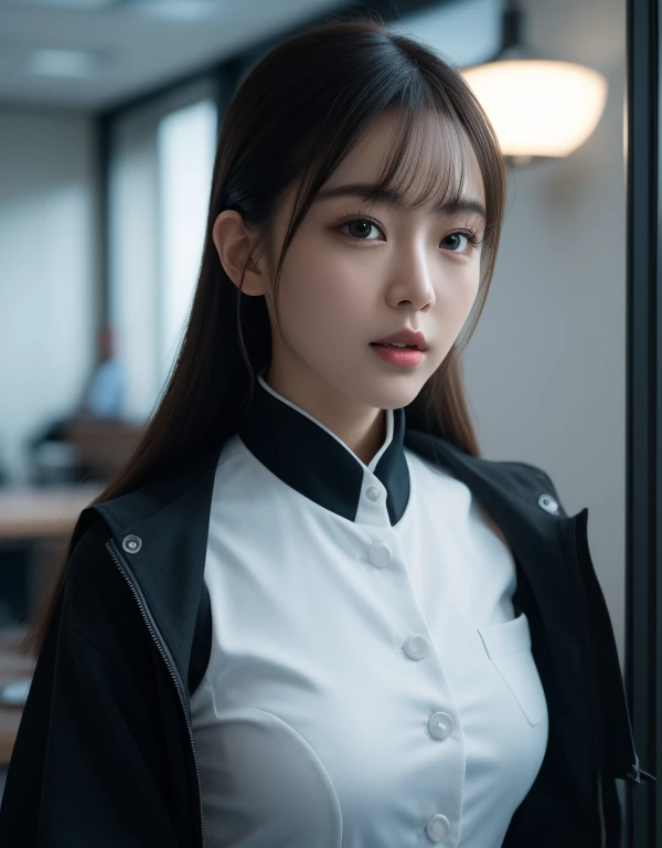 Ultra Detail, High resolution, ultra-detailliert, Best Quality, amazing, of the highest quality,统一 8k 壁纸, Cinematic lighting, japanes,OL,In the office,Recruit Suit,27yo