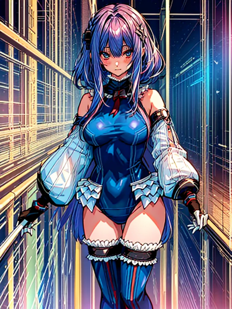 (1girl in, (digital) ( (Inside a futuristic experimental facility), medium breasts, (fril swimsuit, thighs thighs thighs thighs, Detached sleeves)) , Best Quality, marierose,、Hypnorola
Eyes in the sky、1girl in,Emotionless facial expressions,,