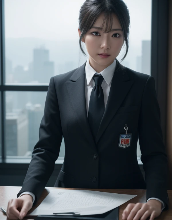 Ultra Detail, High resolution, ultra-detailliert, Best Quality, amazing, of the highest quality,统一 8k 壁纸, Cinematic lighting, japanes,OL,In the office,Recruit Suit,27yo