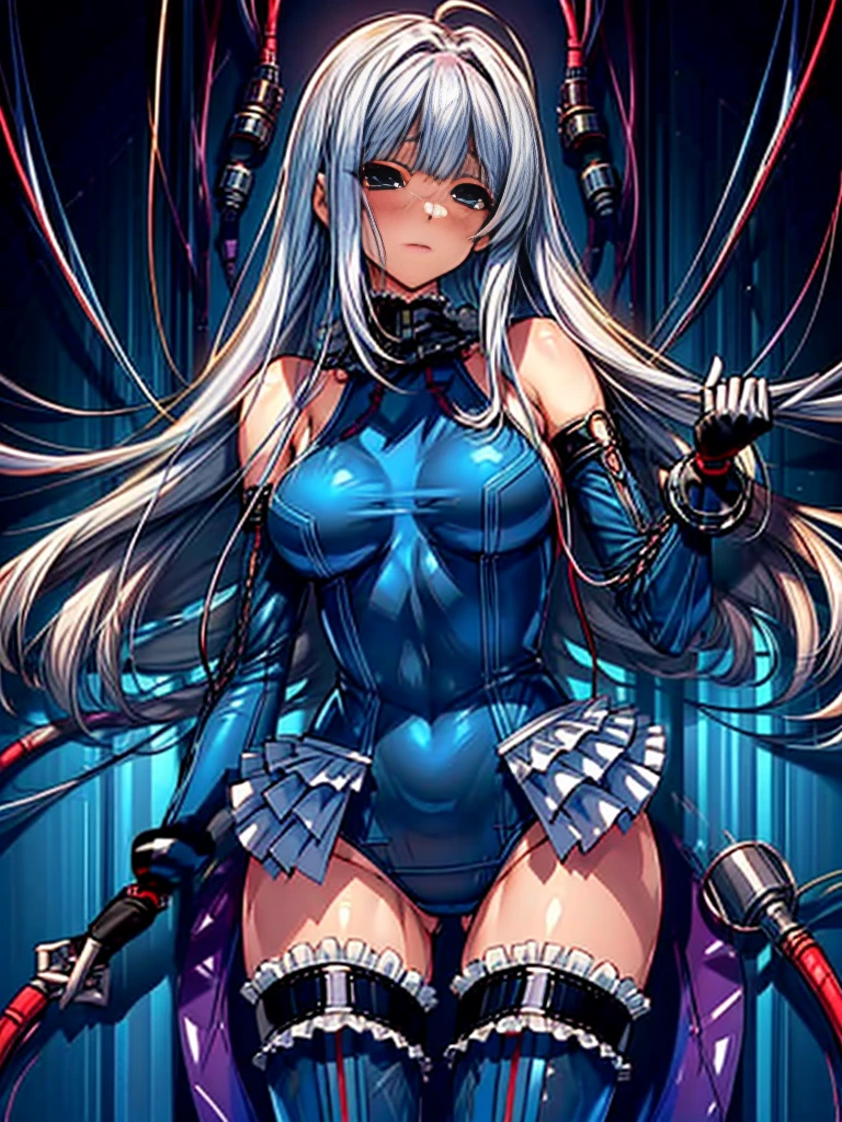 1girl in, ( (digital) ( (Inside a futuristic experimental facility:1.2), medium breasts, (fril swimsuit, thighs thighs thighs thighs, Detached sleeves)) , Best Quality, marierose,、Hypnorola
Eyes in the sky、1girl in,Emotionless facial expressions,,(Multiple cables connected to the console:1.3)