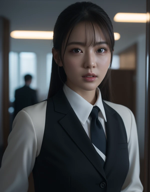 Ultra Detail, High resolution, ultra-detailliert, Best Quality, amazing, of the highest quality,统一 8k 壁纸, Cinematic lighting, japanes,OL,In the office,Recruit Suit,27yo