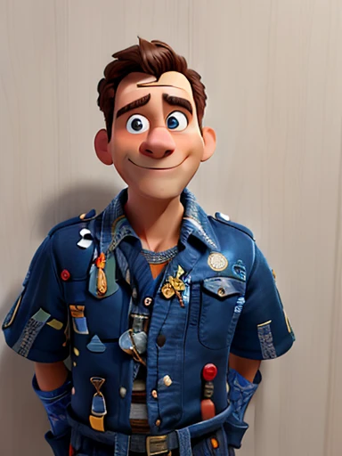 tmasterpiece,a melhor qualidade,Um homem com olhos,head shoot,Estilo Disney,Standing in the park,Muitos detalhes no rosto