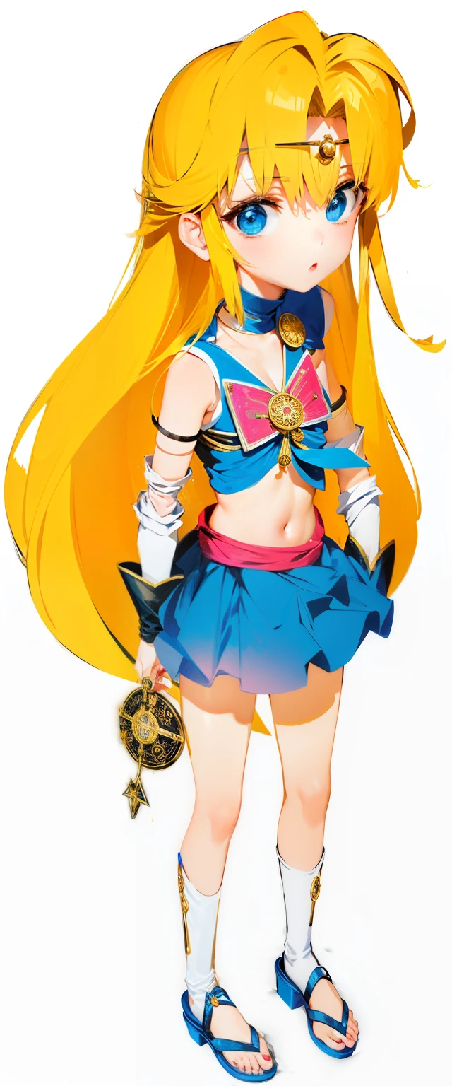 uma garota de desenho animado com cabelo loiro e saia azul, estilo anime", Estilo Sailor Moon,  anime loira com cabelo longo, knights of zodiac girl, cel - estilo de arte sombreado, imagem vazada, lua marinheiro!!!!!!!!, Anime Garota do Futuro, Princesa 'Kida' Kidagakash, personagem estilo anime, inspirado em Sailor Moon (Golden Ratio:1.2),(rose graffiti:1.2),(fault color:1.3),[(white background:1.4)::10], (full body:1.2),(ultra-detailed:1.3),(tarot :1.6),(The Magician (tarot cards):1.6), (papel:1.2),(fada:1.6),(asas de fada:1.2),corpo inteiro, parado no ar,(frio:1.2),(vermelho longo cabelo),(enfeites de cabelo de borboleta),(enfeites de cabelo de flores:1.0),((sandal,medallion)),(vestido longo colorido de coquetel:1.0)+(Casaco de mangas soltas:1.3)+(borla colorida flutuante e fita:1.2 ),(Meias brancas:1.2), (flor colorida de papel de tinta cresce no rosto:1.2),(flor colorida mar:1.3), (chaotic geometric images:1.3),(negative space:0.8),(prancheta de desenho:1.3 ), (Colored ink of flowing ether: 1.3)