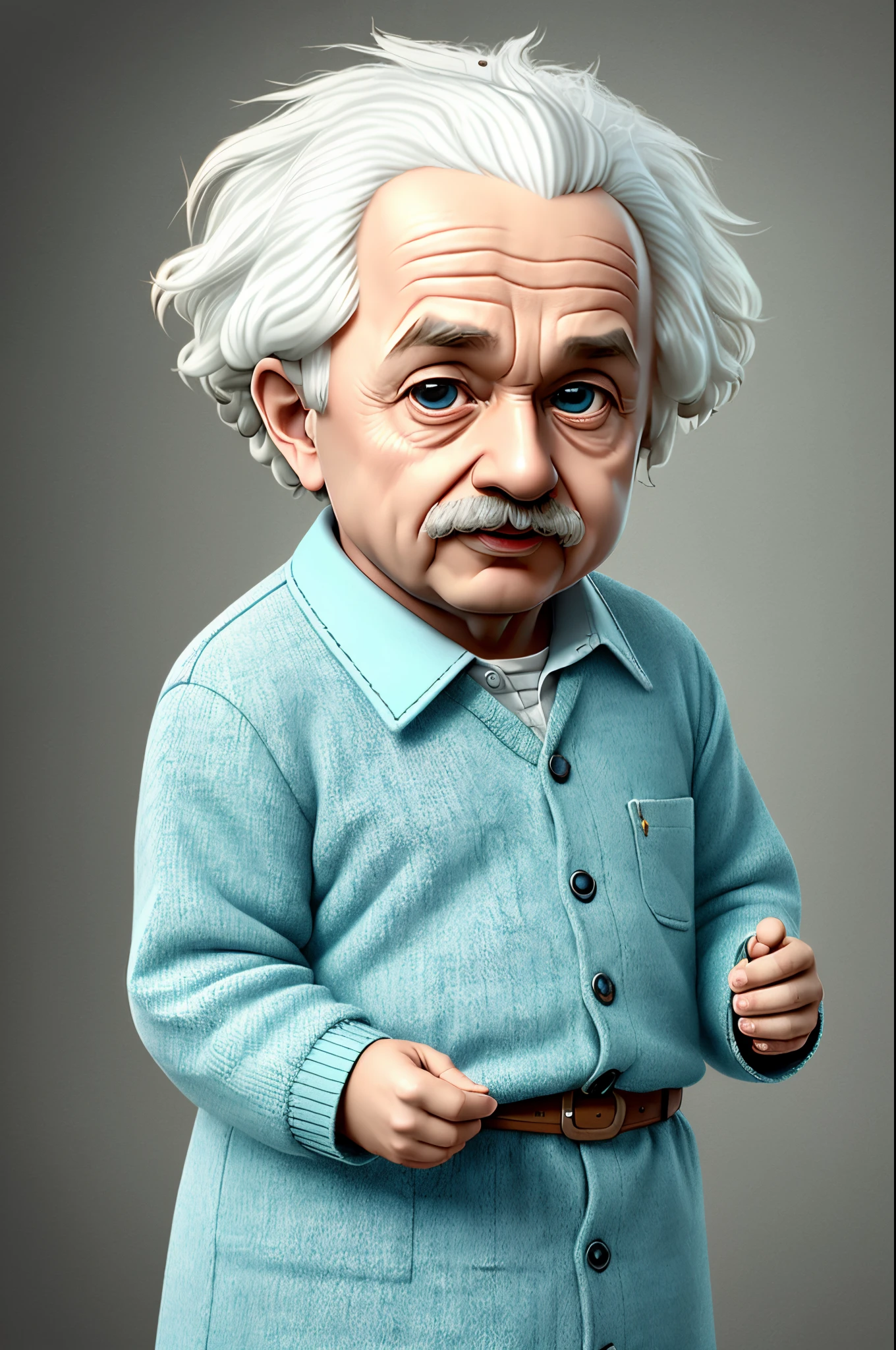 (cbzbb:1.25), Portrait of cutest illustration of baby albert einstein baggins, artstation, CGI_Animation,