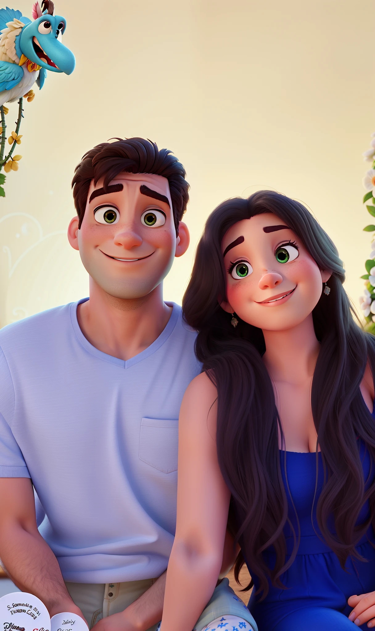 romantic couple, igual aos filmes Disney Pixar