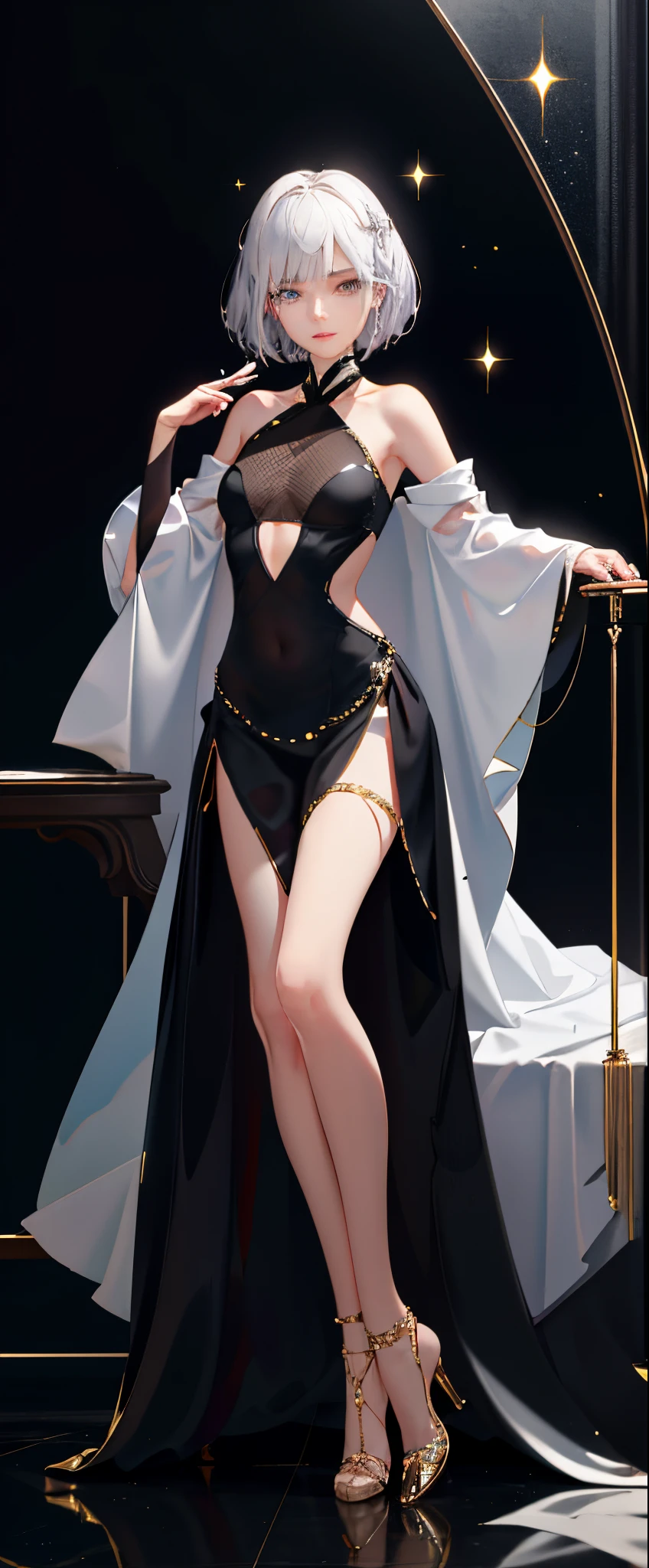 (realisticlying:1.4),(tmasterpiece,Elaborate beautiful eyes:1.2),tmasterpiece*sportrait,photorealestic,3D脸,sparkle eyes,lustrous Some hair,Glossy glossy skin,Have slender legs,small,独奏,embarressed,(hason),