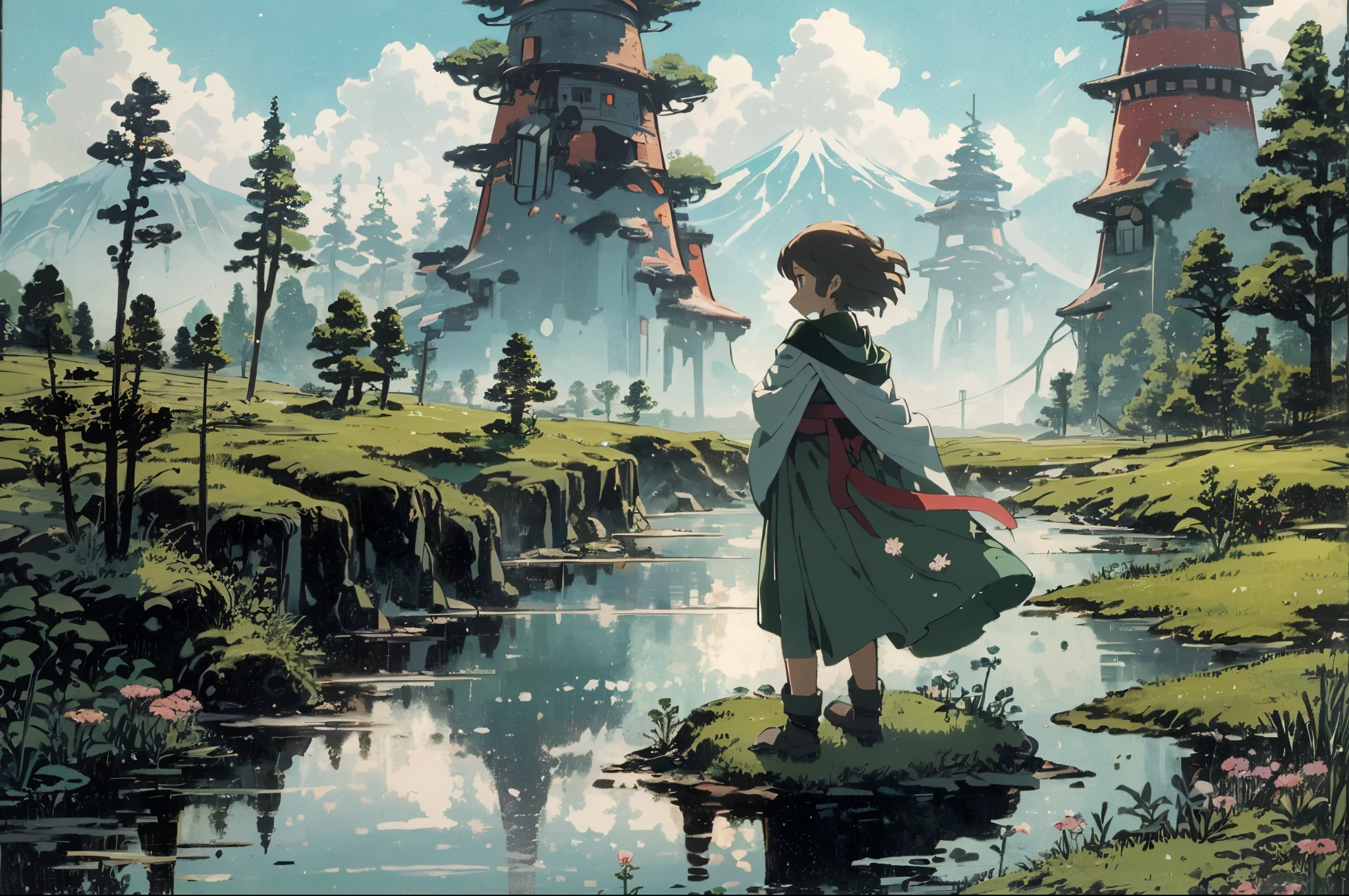 "Nausicaä of the Valley of the Wind" is a Japanese animated film directed by Hayao Miyazaki. It is set in a post-apocalyptic world where a young princess named Nausicaä tries to bring peace between warring factions and protect the environment from destruction caused by toxic forests. The film explores themes of environmentalism, pacifism, and the power of nature.