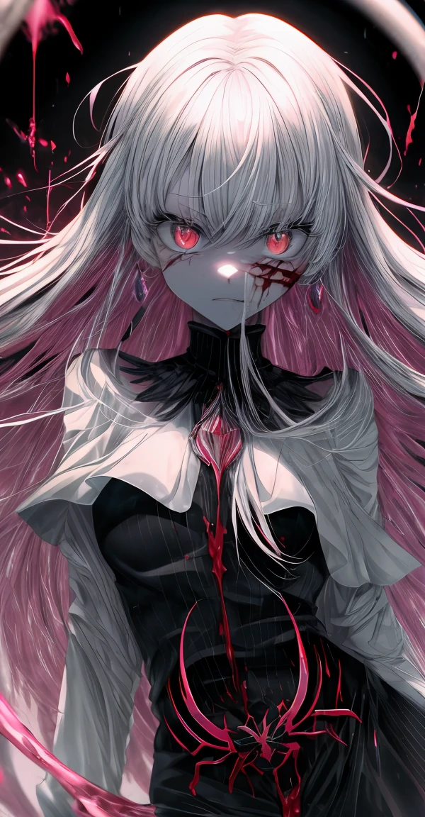 Luz radiactiva, anime2018::1, rojo::1, neon color::1,, Parte 1.5, cara detalada, Calidad Ultra, ultra graphics, Bloom 1.0, El vampiro, depression, Ultra realista, Anime IRL,Chica anime, Estilo oscuro, HDR, RTX, El cuerpo se desmorona , Cara detallada,soft illuminaotion, Makoto Sinkai,Pintura digital,staring at the camera", 8k, extremidades adicionales,Big dreamy eyes,Borrosa, Piel suave y lisa, Cara clonada, Symmetrical,neon liquid, fluyendo de los ojos,Arte del anime,Foto, Agrietamiento de la cara , ...key: rojo, sangre de los ojos, realista, Luz realista, Anime realista, Sombras realistas, liquid, dripping from a tree,depresivo, nubes, Sakura, spider lily , ojos detallados, Enfoque de los ojos, lashes, fluffy lower eyelashes:1.5, pale face,{Ojos muy rojos} {{{gloomy atmosphere}}}, imagen de miedo, selva, {{niebla}}, {{{{Neon red liquid, flowing down the trees}}}}, {{atmosfera oscura}}, {{{El cuerpo se desmorona}}}, {Trenzas}, Lluvia, {{sangre en el suelo}}, {{Fuego}}, {{{Primer plano de los ojos}}},The best generation, Ultra Generation, Generation 3000, 2048×2048.., Detalles faciales, Detallar ropa, Symmetrical balance, Ghoul de Tokio, El vampiro, Kaneki, Anime 2020, Agua y cielo, cabello negro,cabello detallado, Ghoul de Tokio, Kaneki, El vampiro, Arte depresivo, depression, aburrimiento, Tristeza, llorar, Dolor, humo negro, Black Energy, tentacles, Kagune, sangre, sangre en la cara, Un mar de sangre, Cadenas, Barbed wire, Fuego, Wide-angle camera, Muchos detalles finos, spider lily, Sakura, dulce, Scalopendra, fondo negro, Agujero en el estuche, muerto por dentro, Arte muerto, acostado en la hierba,