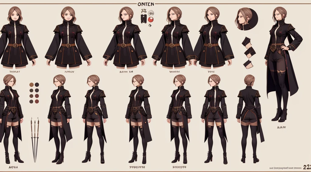 Female original character reference sheet adoptable,