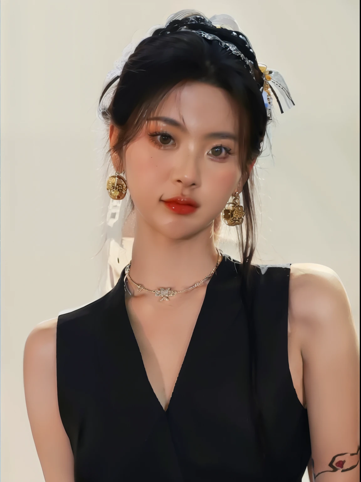 Mujer arafed con un tatuaje en el brazo y un vestido negro, Hermosa joven coreana, Hermosa modelo china, Hermosa mujer surcoreana, Cindy Avelino, a young asian woman, Gongbi, Heonhwa Choe, Modelo de moda femenina coreana, Hermosa joven coreana, Arte digital de un elegante, Xision Wu, inspirado por Sim Sa-jeong