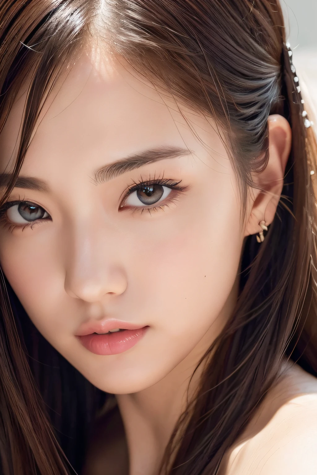 Focus on people。Create and express the best shining composition of the person in a realistic way。((masterpiece))、(((top-quality)))、((ultra-detailliert))、(A hyper-realistic)、(highly detailed CGillustration)、(extremely delicate and beautiful)、Girl a masterpiece、top-quality、Realistic skin feeling、Realistic fabric、We will introduce a realist illustration focusing on the center front of girls with realistic and ultra-detailed eyes.。This is the absolute rule, and the following sentence expresses the image quality。 The greatest painter in human history meets an unparalleled beauty、It is the greatest masterpiece in the history of the Inuiku Ichigo, which depicts the most beautiful figure of a lifetime.。 Create stunning anime artwork that is currently trending on seaStation、Introducing exquisite beauty and seductive aesthetics。Hair is tied up