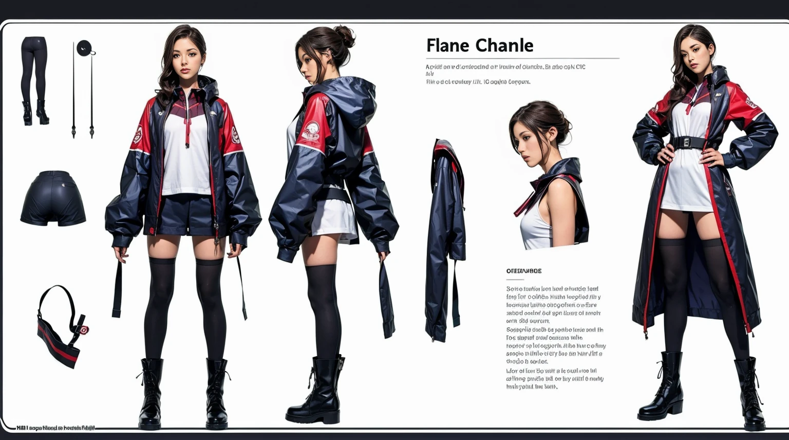 Female original character reference sheet adoptable,