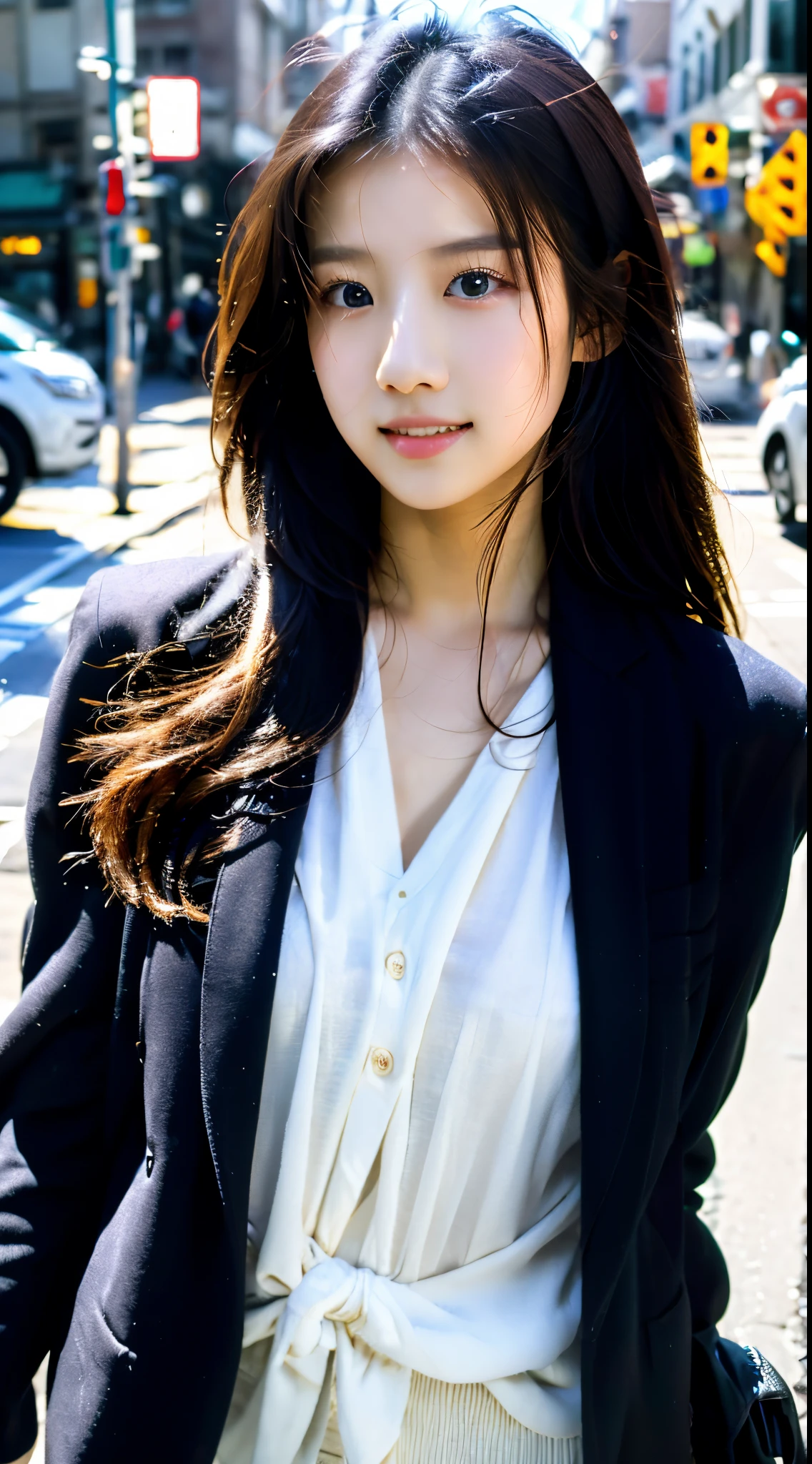 on street beautiful asian girl