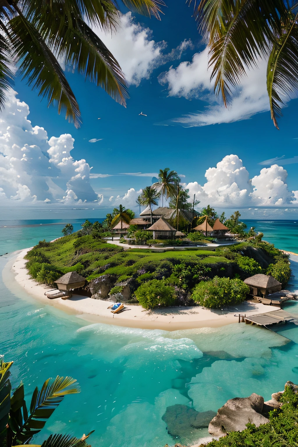 a paradisiac tropical island