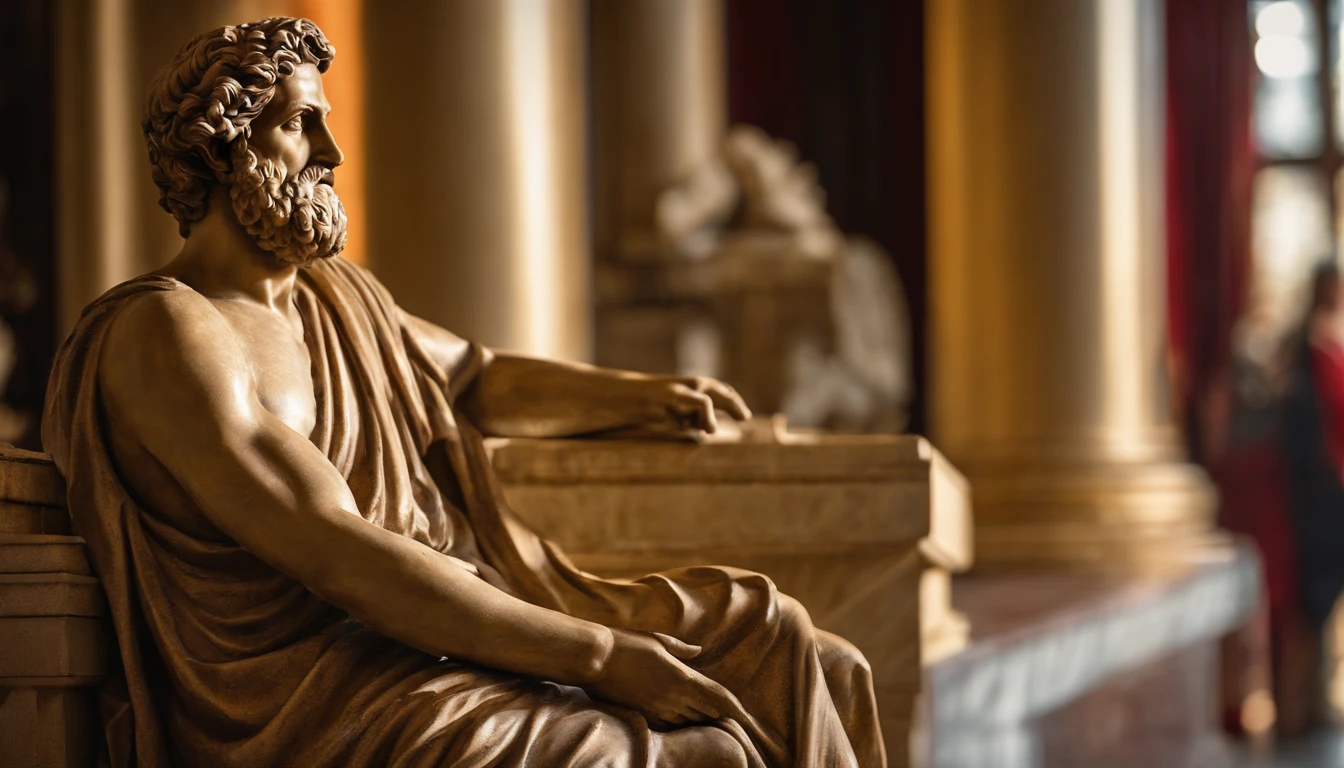 Statue of a Greek philosopher