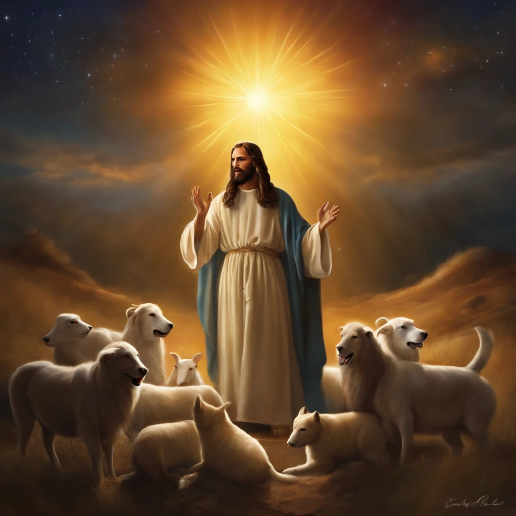 Y, while they were talking like this, Jesus was sitting a little apart. And it came to pass that on the fifteenth day of the moon of the month of têbêth,day when there was a full moon, el sol, rising in his ordinary career, emitted an incomparable light.
15. Because it came from the light of lights, and came upon Jesus, and completely surrounded him.