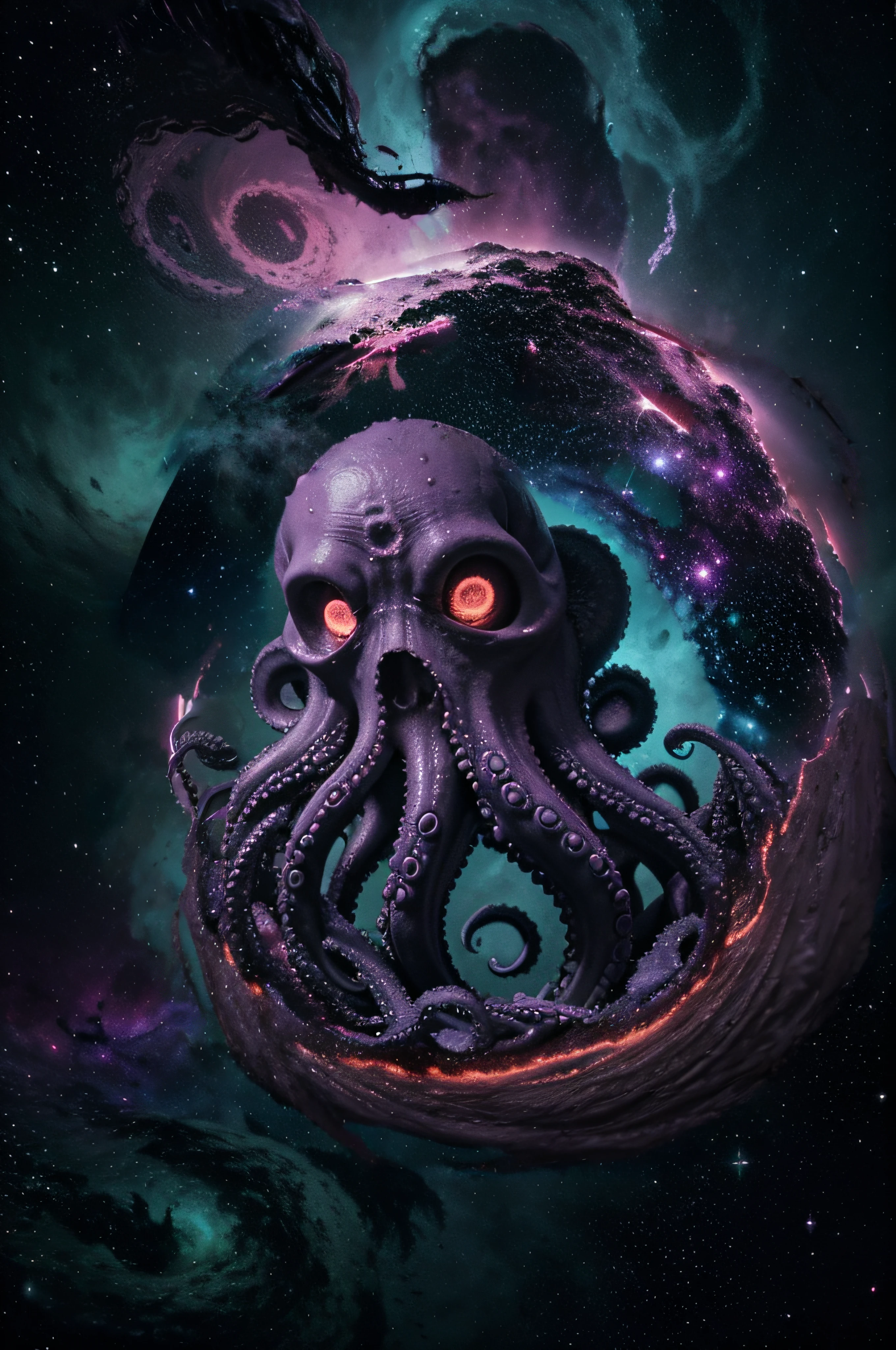 manter os tentaculos e deixar o fundo em nebulosa roxa neon