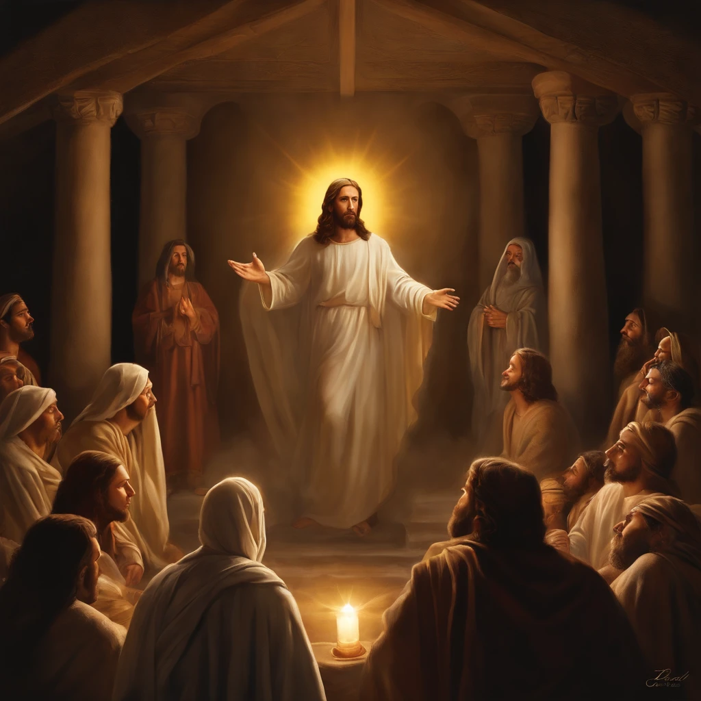 5 The Beatitudes (Lc 6, 20-26) - 1*Seeing the crowd, Jesus subiu a um monte. Depois de se ter sentado, The disciples approached him. 2Then he took the floor and began to teach them, dizendo: 3*"Blessed are the poor in spirit, for theirs is the Kingdom of Heaven. 4*Felizes os que choram, for they shall be comforted. 5*Felizes os mansos, for they shall possess the land. 6*Blessed are those who hunger and thirst for justice, for they shall be satiated. 7*Felizes os misericordiosos, for they shall obtain mercy. 8*Blessed are the pure in heart, for they shall see God. 9*Felizes os pacificadores, for they shall be called children of God. 10Blessed are those who suffer persecution for the sake of justice, for theirs is the Kingdom of Heaven. 11*Felizes sereis, quando vos insultarem e perseguirem e, mentindo, to say all kinds of slanders against you, por minha causa. 12Exultai e alegrai-vos, for great will be your reward in Heaven; for so also have they persecuted the prophets who have gone before you.»