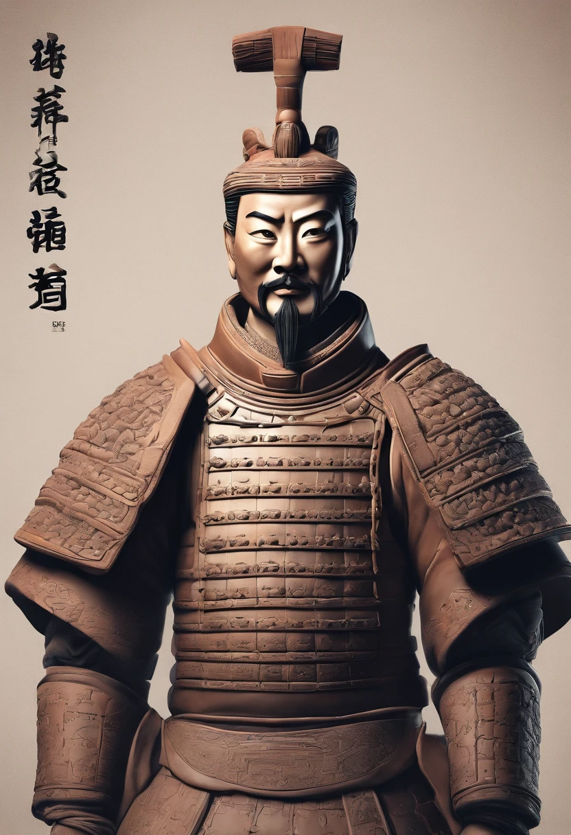 filmposter，，terracotta warriors，Alone，Detailed armor、delicated face