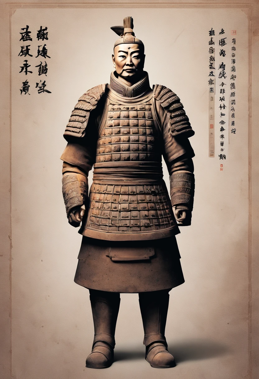 filmposter,,terracotta warriors,Alone,Detailed armor、delicated face