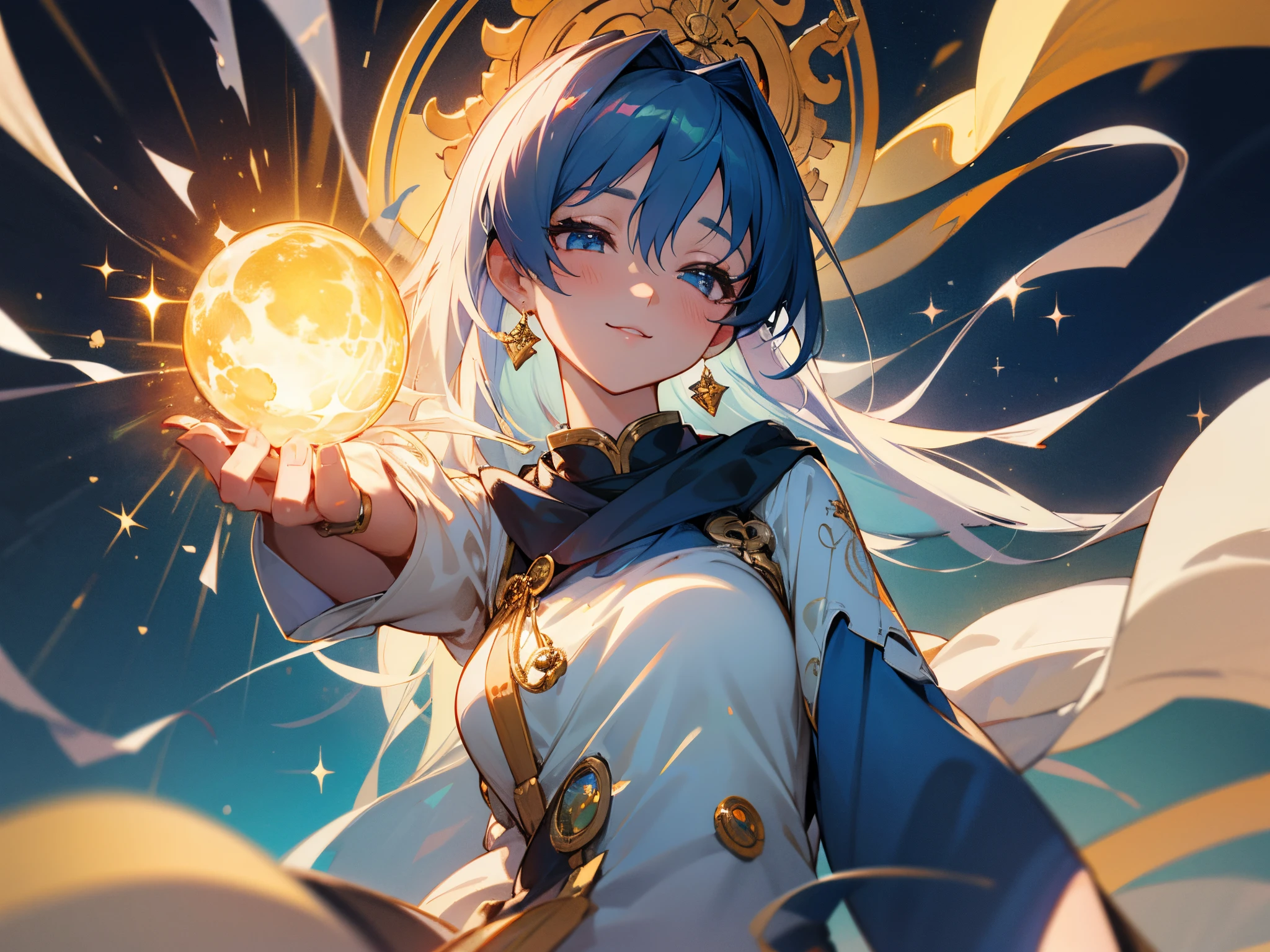 by yogisya,
ganyu \(genshin impact\), 1girl, blue hair, solo, , long hair, bell, detached sleeves, horns, breasts, gloves, orb, , leotard under clothes, purple eyes, bangs, smile, looking at viewer, tassel, leotard, neck bell,
detailed face
best quality, masterpiece,
