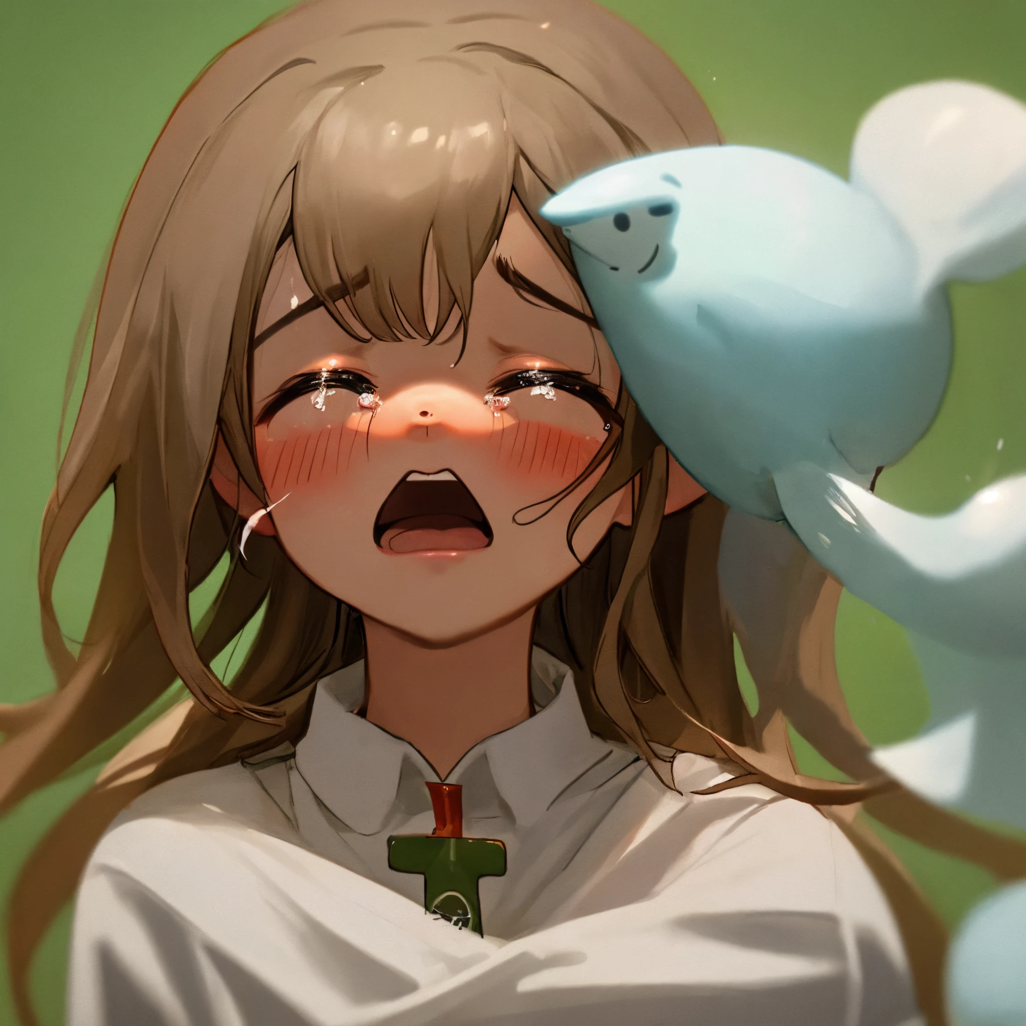 Crie uma imagem de uma pessoa chorando
