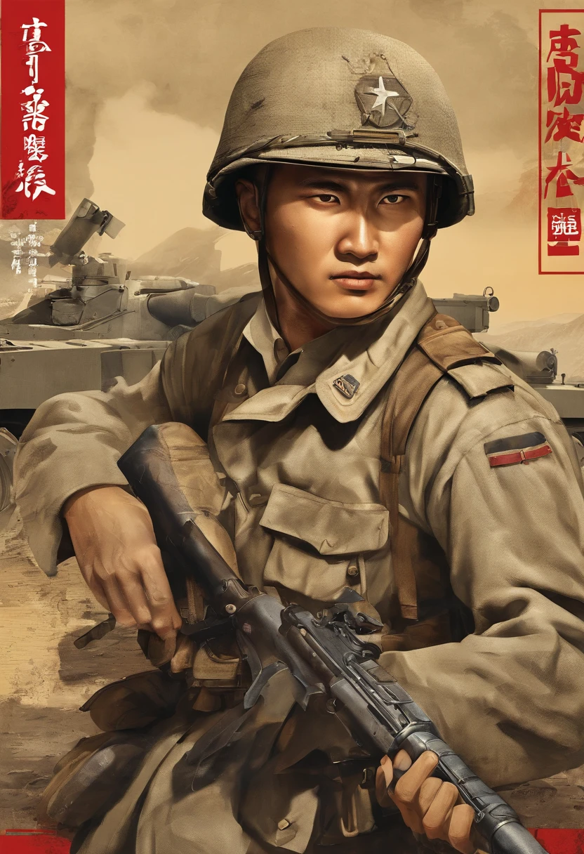 world war 2，On the battlefield，Asian cities、Rich content，The face is detailed