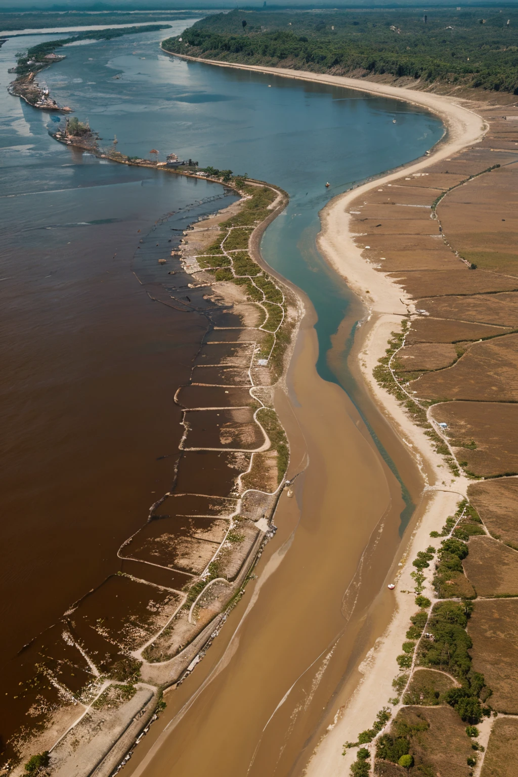 Rio Amazonas seco visto de cima
