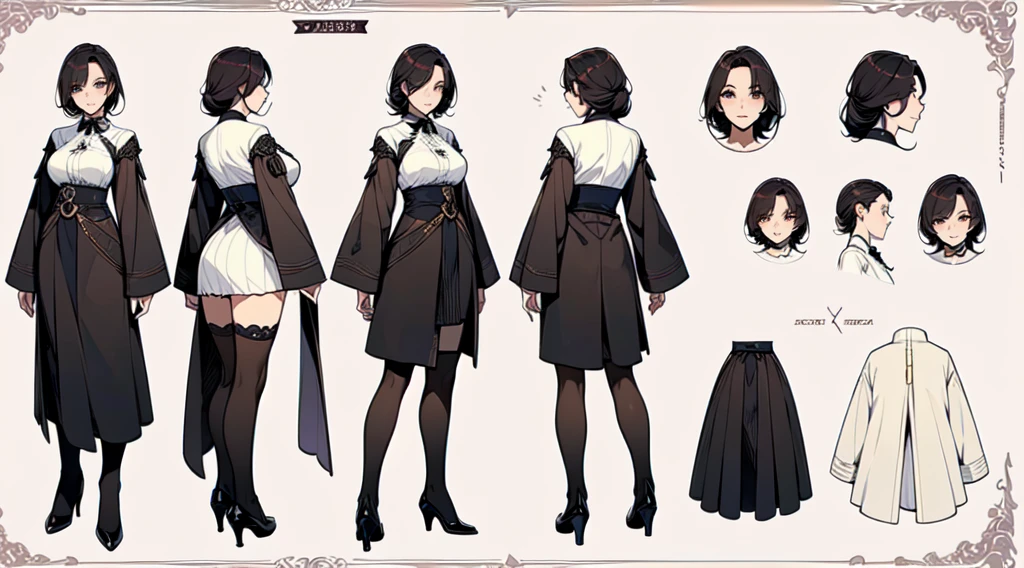 Female original character reference sheet adoptable,