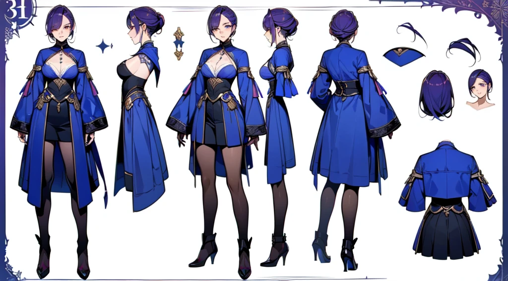 Female original character reference sheet adoptable,