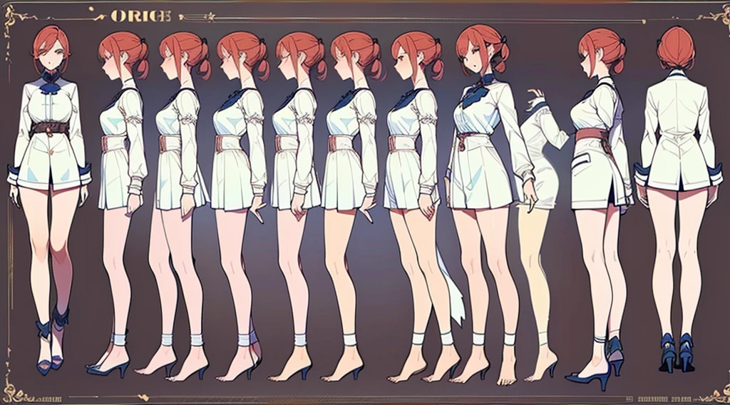 Female original character reference sheet adoptable,