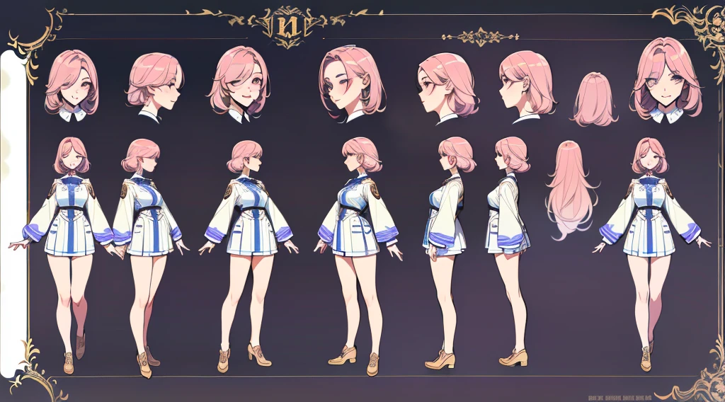 Female original character reference sheet adoptable,
