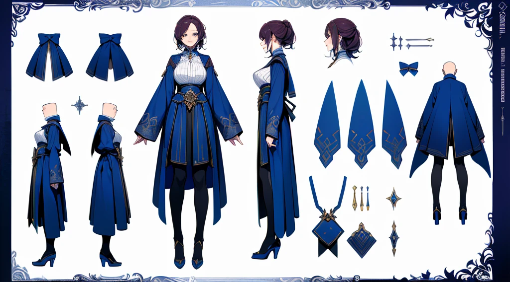 Female original character reference sheet adoptable,