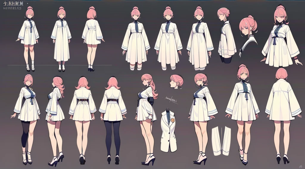 Female original character reference sheet adoptable,