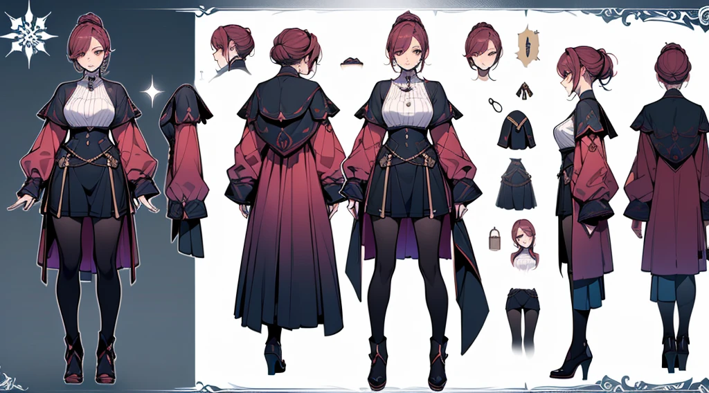 Female original character reference sheet adoptable,
