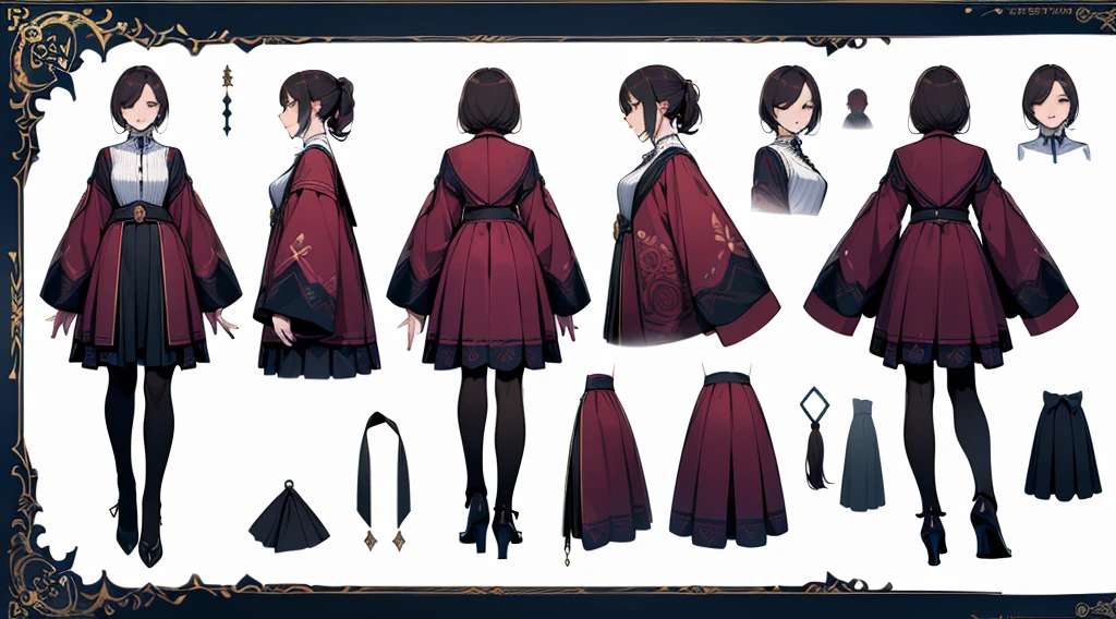 Female original character reference sheet adoptable,