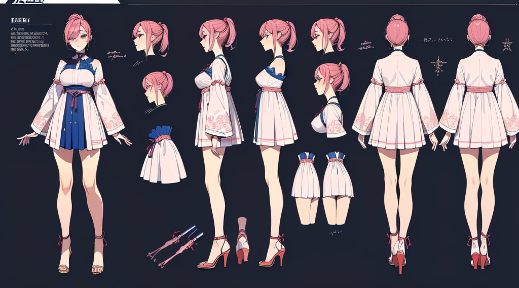 Female original character reference sheet adoptable,