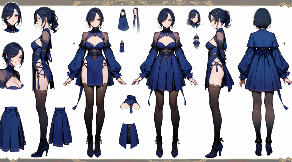 Female original character reference sheet adoptable,