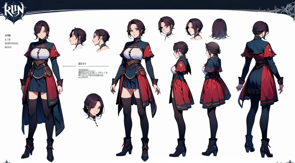 Female original character reference sheet adoptable,