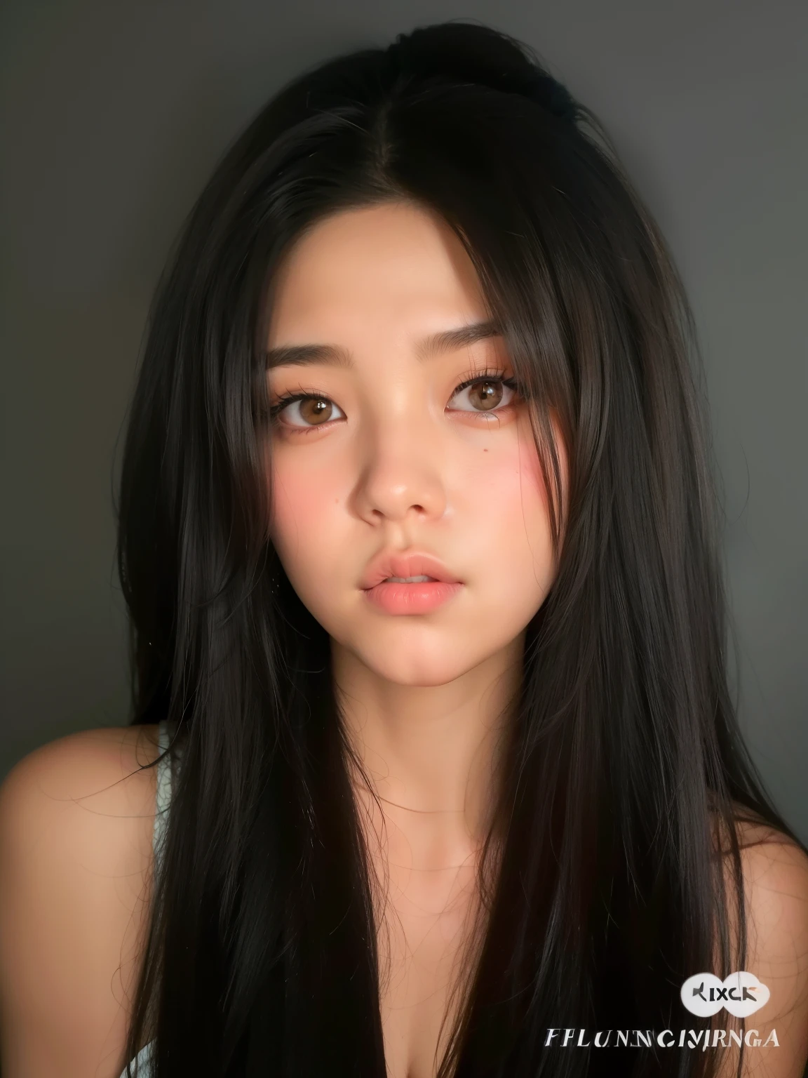 um close up de uma mulher com longos cabelos pretos e um batom rosa, Beautiful Asian girl, menina coreana, Asian girl, asian features, Mulher sul-coreana bonita, Asian face, linda mulher coreana jovem, Asian women, an Asian woman, cabelos pretos e olhos grandes, jennie blackpink, Beautiful Asian woman, asian beautiful face, Asian girl with long hair, young asian girl