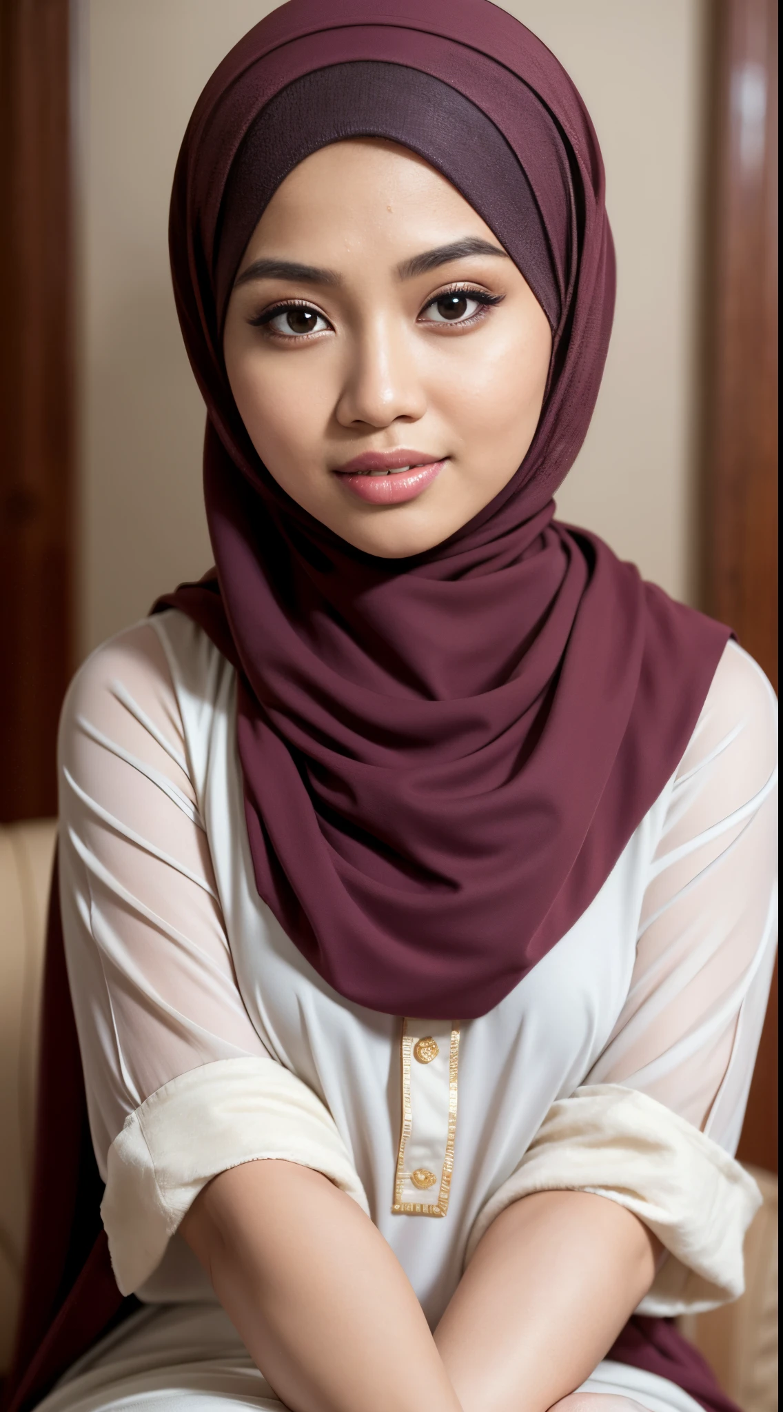 RAW, Best quality, high resolution, masterpiece: 1.3), beautiful Malay woman in hijab (iu:0.8)1beautiful  Malay woman