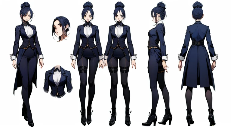 Female original character action reference sheet adoptable,