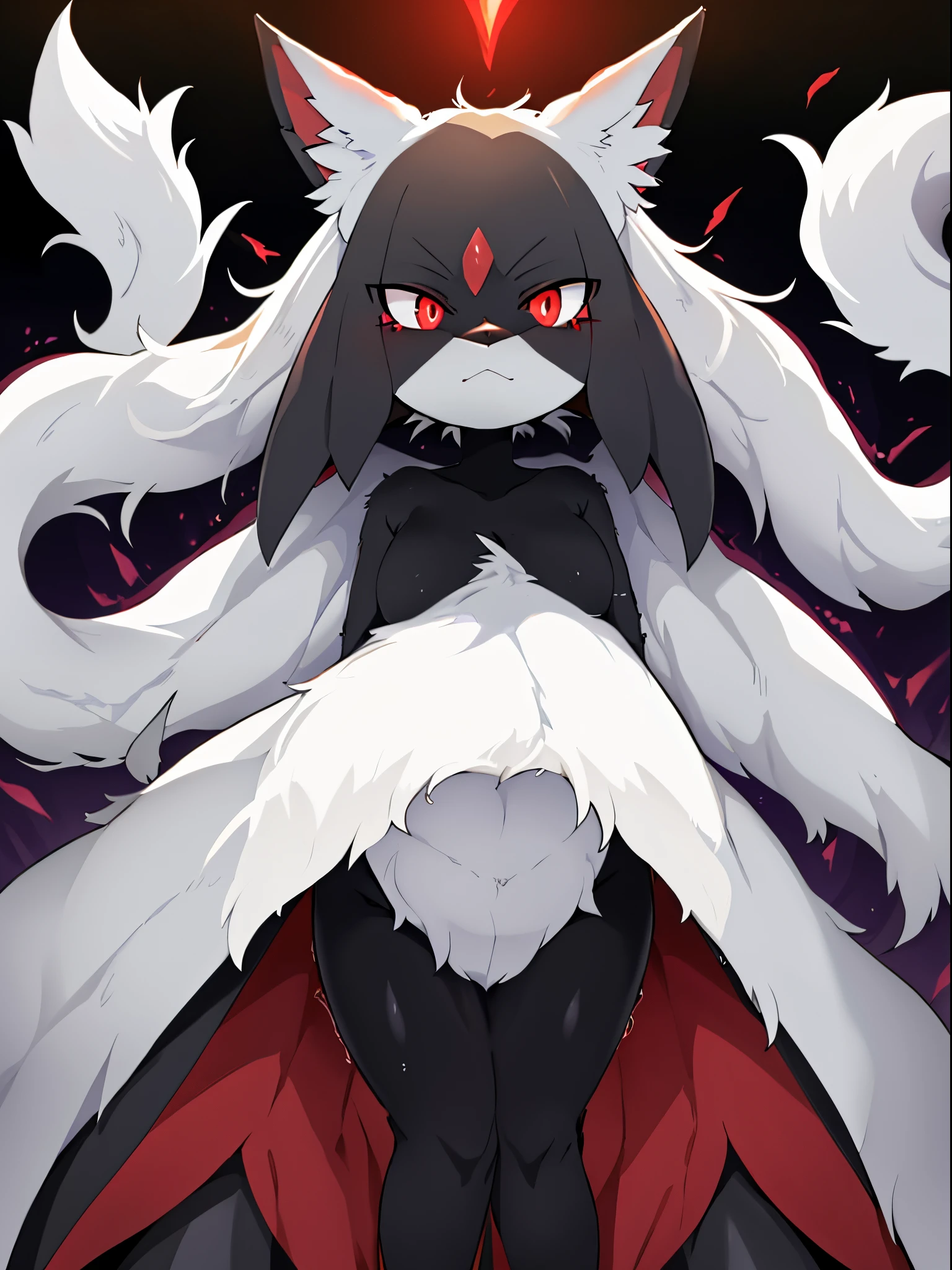 uploaded on e621, solo, anthro, nsfw, explicit, ((feral hisuian zoroark)), lying on your back,(canine pussy), animal pussy, (((hisuian zoroark showing off open pussy,))), ((anatomically correct pussy)), ((((spreade pussy)))), (((covity in pussy))), (open mouth), ((((excessive saliva)))), (((quadruped, feral, canid, canine))), hind_limbs, (pink_pawpads:1.2), (animal_legs, animal_hand:1.2) solo, looking at viewer spread legs, on back best quality, hi res, masterpiece, absurd res Highly detailed, 4k, high detail, detailed background forest, (excessive love juice), (pussy super close up:1.1), (red eyes),