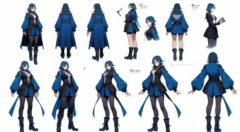 Female original character action reference sheet adoptable,