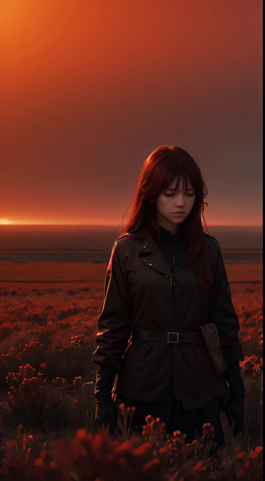 sad ambience, mourning, motivation ,red, dead horizon, female,