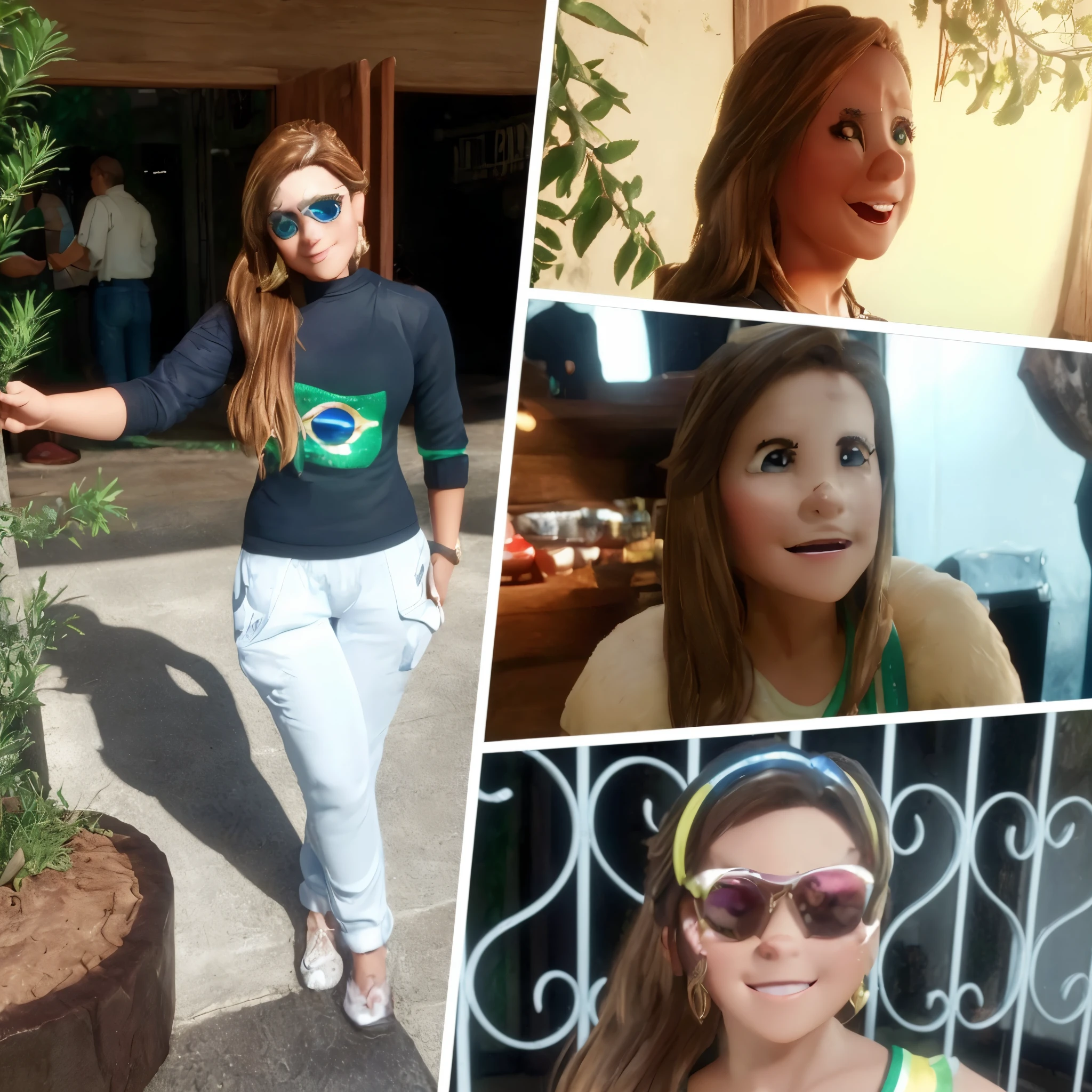 (master part, best quality), ((1girl, (Mature female) cabelos longos), (pupilas em forma de estrela, +_+, symbol-shaped pupils, olhos brilhantes), (orelhas de gato, boca aberta)), (Olhando para o Viewer, Sorriso leve, fora do ombro), (abstrair, fundo multicolorido, Resumo Antecedentes, chromatic aberration),