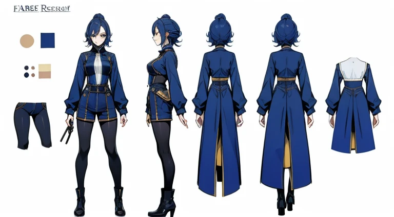 Female original character action reference sheet adoptable,